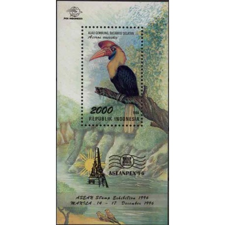 Indonezja - Bl 116 1996r - Ptaki