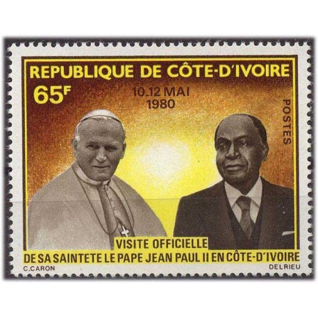 Wybrzeże Kości Słoniowej - Nr 641 Chr 16 1980r - Papież