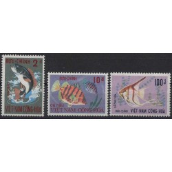 Wietnam S - Nr 480 - 82 1971r - Ryby