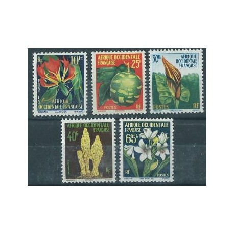 Francuska Afryka Zachodnia - Nr 095 - 99 1958r - Kwiaty