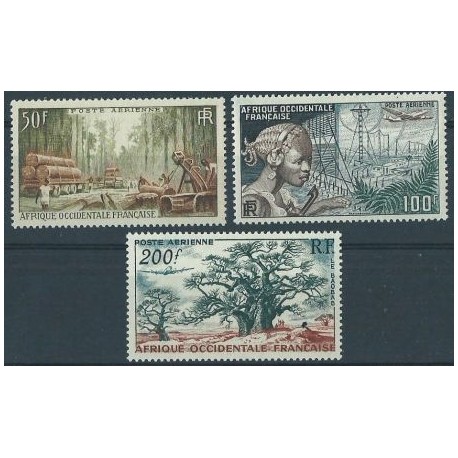 Francuska Afryka Zachodnia - Nr 067 - 69 1954r - Drzewa