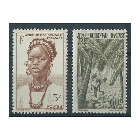 Francuska Afryka Zachodnia - Nr 057 - 58 1948r - Owoce