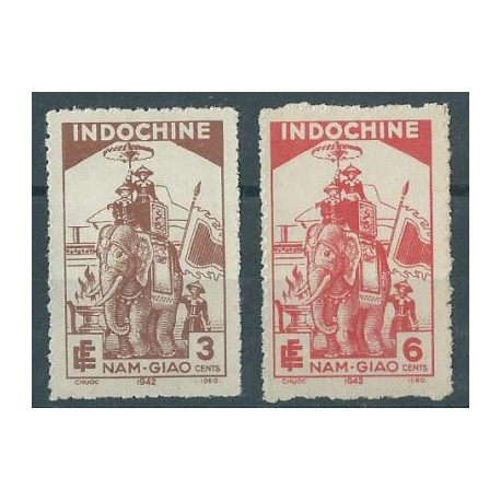 Indochiny - Nr 259 - 60 1942r - Ssaki