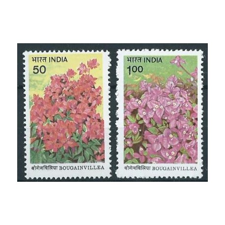 Indie - Nr 1022 - 23 1985r - Kwiaty