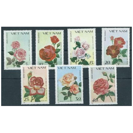 Wietnam - Nr 1888 - 94 1988r - Kwiaty