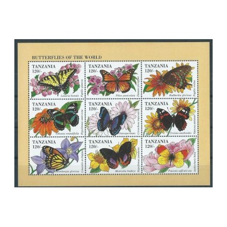 Tanzania - Nr 1888 - 96 Klb 1994r - Motyle
