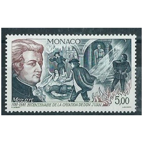 Monako - Nr 1839 1987r - Mozart