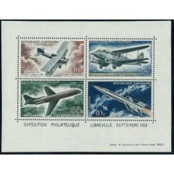 Gabon - Bl 1 1962r - Samoloty