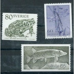 Szwecja - Nr 1075 - 77 1979r - Ryba - Płaz