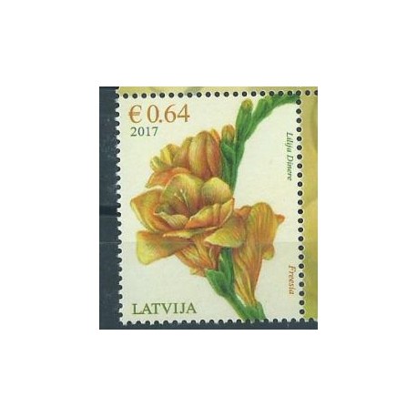 Łotwa - Nr 1010 2017r - Kwiaty