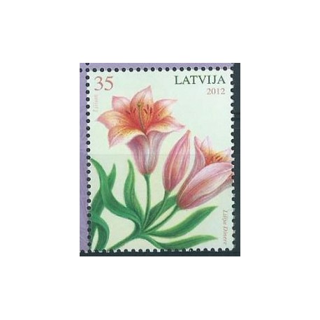 Łotwa - Nr 828 2012r - Kwiaty