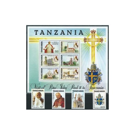 Tanzania - Chr 145 1990r - Papież