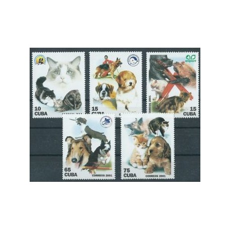 Kuba - Nr 4345 - 49 2001r - Psy - Koty