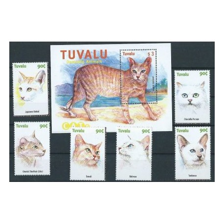 Tuvalu - Nr 955 - 60 Bl 80 2000r - Koty