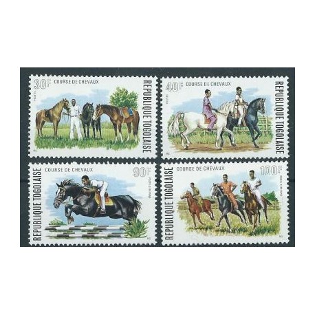 Togo - Nr 1057 - 60 1974r - Konie