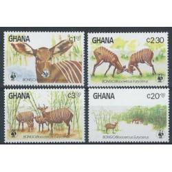 Ghana - Nr 1060 - 63 1984r - WWF - Ssaki