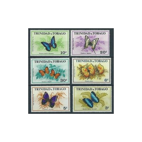 Trynidad & Tobago - Nr 293 - 98 1972r - Motyle