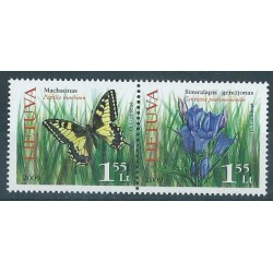 Litwa - Nr 1021 - 22 2009r - Motyl - Kwiat