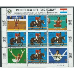 Paragwaj - Nr 4053 Klb 1986r - Sport - Olimpiada - Konie