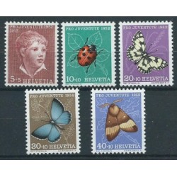 Szwajcaria - Nr 575 - 79 1952r - Motyle
