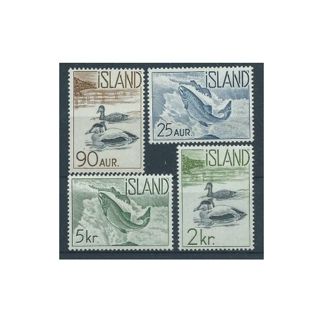 Islandia - Nr 335 - 38 1959r - Ptaki - Ryby