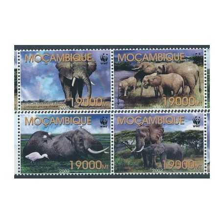 Mozambik - Nr 2393 - 96 Pasek 2002r - WWF - Ssaki