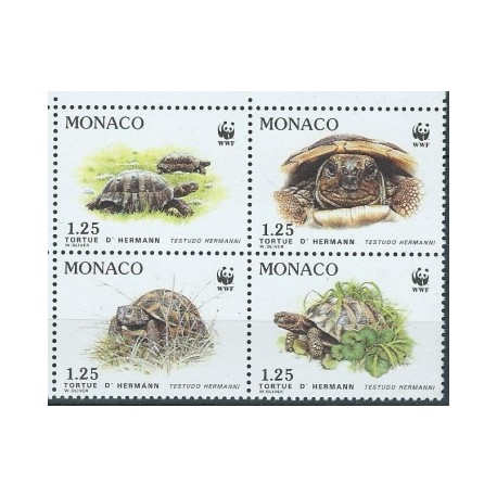 Monako - Nr 2046 - 49 1991r - WWF - Gady