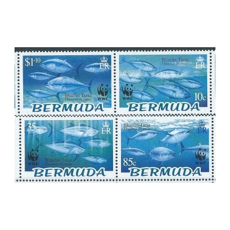 Bermudy - Nr 877 - 80 Pasek 2004r - WWF - Ryby