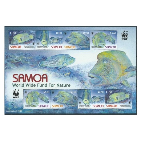 Samoa - Nr 1034 - 37 Klb 2006r - WWF - Ryby