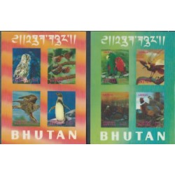 Bhutan - Bl 29 - 30 1969r - Ptaki