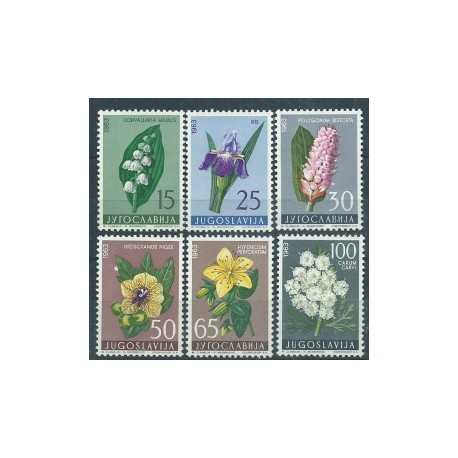 Jugosławia - Nr 1034 - 39 1963r - Kwiaty
