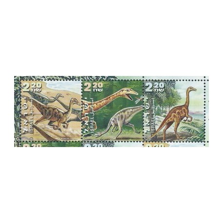 Izrael - Nr 1576 - 78 2000r - Dinozaury