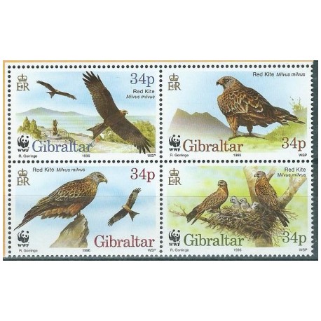 Gibraltar - Nr 774 - 77 1996r - WWF - Ptaki