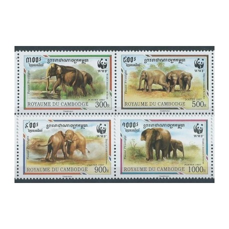 Kambodża - Nr 1680 - 83 Pasek 997r - WWF - Ssaki