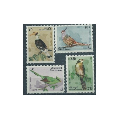 Nepal - Nr 346 - 49 1977r - Ptaki