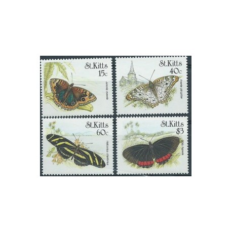 St. Kitts - Nr 271 - 74 1990r - Motyle