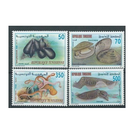 Tunezja - Nr 1357 - 60 1997r - Muszle - Fauna morska