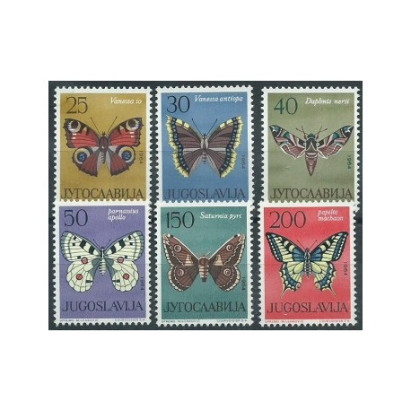 Jugosławia - Nr 1069 - 74 1964r - Motyle