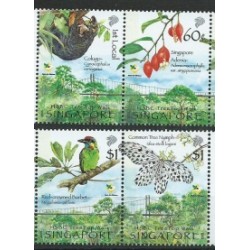Singapur - Nr 1512 - 15 Pasek 2005r - Ptaki - Motyle
