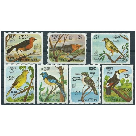 Kambodża - Nr 690 - 96 1985r - Ptaki