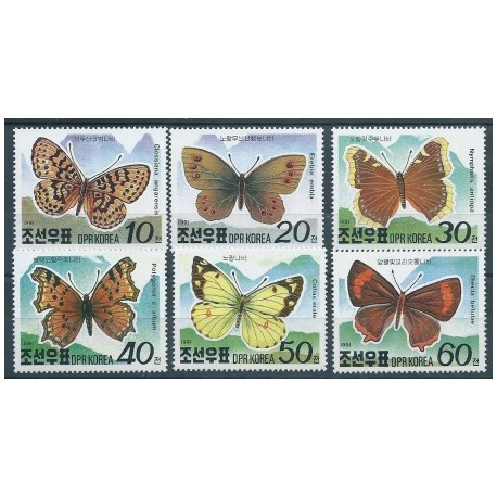 Korea N. - Nr 3180 - 85 1991r - Motyle