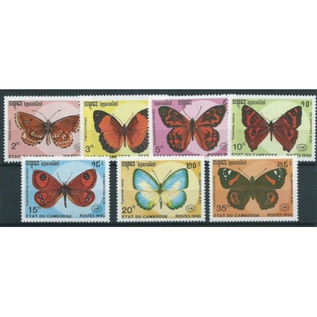 Kambodża - Nr 1142 - 48 1990r - Motyle