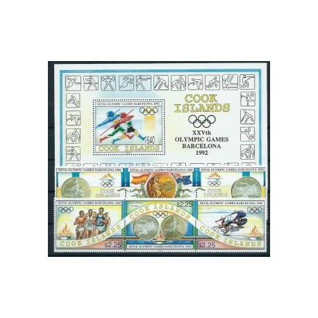 Wyspy Cooka - Nr 1354 - 59 Bl 204 1992r - Sport - Olimpiada