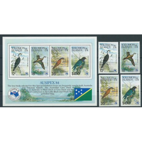 Wyspy Salomona - Nr 540 - 43 Bl 151984r - Ptaki
