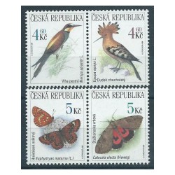 Czechy - Nr 207 - 101999r - Ptaki - Motyle