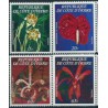 Wybrzeże Kości Słoniowej - Nr 532 ABCD 1977r - Kwiaty