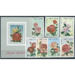 Wietnam - Nr 1888 - 94 Bl 581988r - Kwiaty