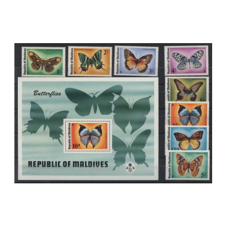 Malediwy - Nr 604 - 11 Bl 341975r - Motyle