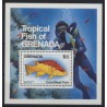 Grenada - BL 126 1984r - Ryba -  Płetwonurek