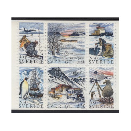 Szwecja - Nr 1553 - 58 1989r - Marynistyka - Ptaki